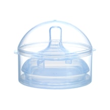 Ximistore9 Comotomo Biberon İçin Tamir Emziği - Gıda Kalitesi Silikon, Toz Koruyucu Kutulu, Gazlanmayı Önleyen, Geniş Açık, Emzik+depolama Kutusu Seti