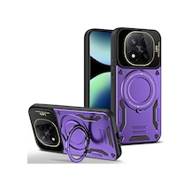 Newface Xiaomi Redmi Note 14 Pro 5g Kılıf Joy Lens Standlı Kapak - Mor