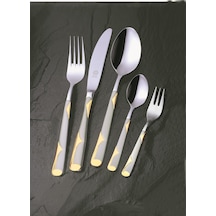 Julia Mat Altın Solingen 96 Parça Kutulu Çatal Kaşık Bıçak Seti Altın