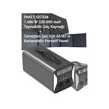 Paket Güç Kaynağı 280.800 Mah Powerbank 1100w Katlanabilir Panel