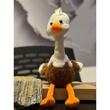 Küçük Kahverengi Deve Kuşu Peluş 40cm Kahverengi