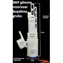 Nkp Gömme Rezervuar Boşaltma Geniş Model İç Takım Orta Göbek Nkp