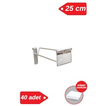 25 Cm - 40 Adet Galvaniz Etiketli Tel Pano Kancası Raf Askısı Galvaniz