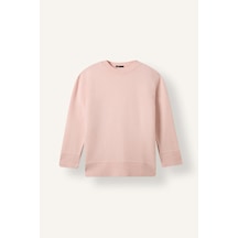 Defacto Loose Fit Bisiklet Yaka Uzun Kollu Basic Triko Tişört H8080ax26wnpn583 Pembe-pn583
