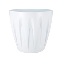 P007 Papatya Saksı Tabaklı 45cm, 46 Litre Beyaz