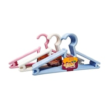 6'lı Plastik Çocuk Elbise Askısı, 0.6x27x14 Cm, Asorti 000 Açık Krem