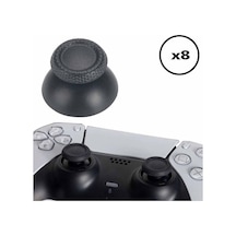 8 Adet Playstation 5 İçin Analog Başlık Ps5 Topuz Kol Tamiri Ps5 Uyumlu Yedek Parça Analog Cap Siyah