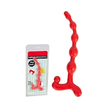Erofoni 23 CM Kırmızı Sıralı Anal ve Vajinal Zevk Topu Anal Plug Açıcı