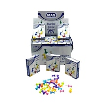 Mas Ofis İğne Mantar Pano Renkli Silindirik 36x12- 36'li Paket