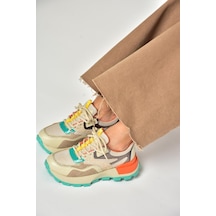 Fox Shoess312214109 Bej Kalın Tabanlı Spor Ayakkabı Sneakers Bej