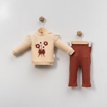 Çakar Bebe 6-18 Aylık Çiçek Süzine 2 Li Takım-8045120 - Kahverengi Kahverengi