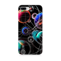 Apple Uyumlu iPhone 8 Plus Silikon Kılıf Sci Fi Gezegenler Ve Vektörler