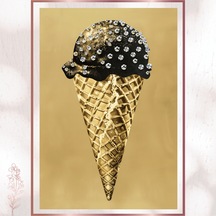 Gold Diamond Dondurma - Lüks Pop Art Pvc Tablo