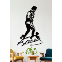 Gowpenart Atatürk Kocatepe'de Dekoratif Siyah Metal Duvar Tablosu
