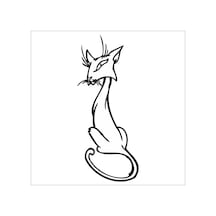 Kedi Folyo Sticker Derstv773 80cm Uzunluk Siyah