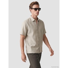 Lcw Vision Bej Regular Fit Dokulu Erkek Gömlek