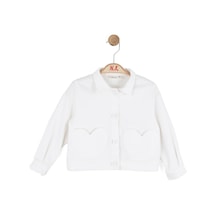 Nk Kids Kız Çocuk Kalpli Ceket Nk-31620 Ekru