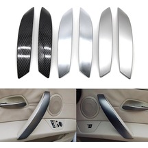 Mat Gümüş L-araba Aksesuarları Bmw İçin Sol Sağ İç Kapı Çekme Kolu Kapağı Değiştirme