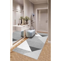 West Home Makinede Yıkanabilir Kaymaz Taban Leke Tutmaz Modern Kesme Yolluk Mutfak Yolluk Halı Yolluk Wh 447 Grey Yolluk
