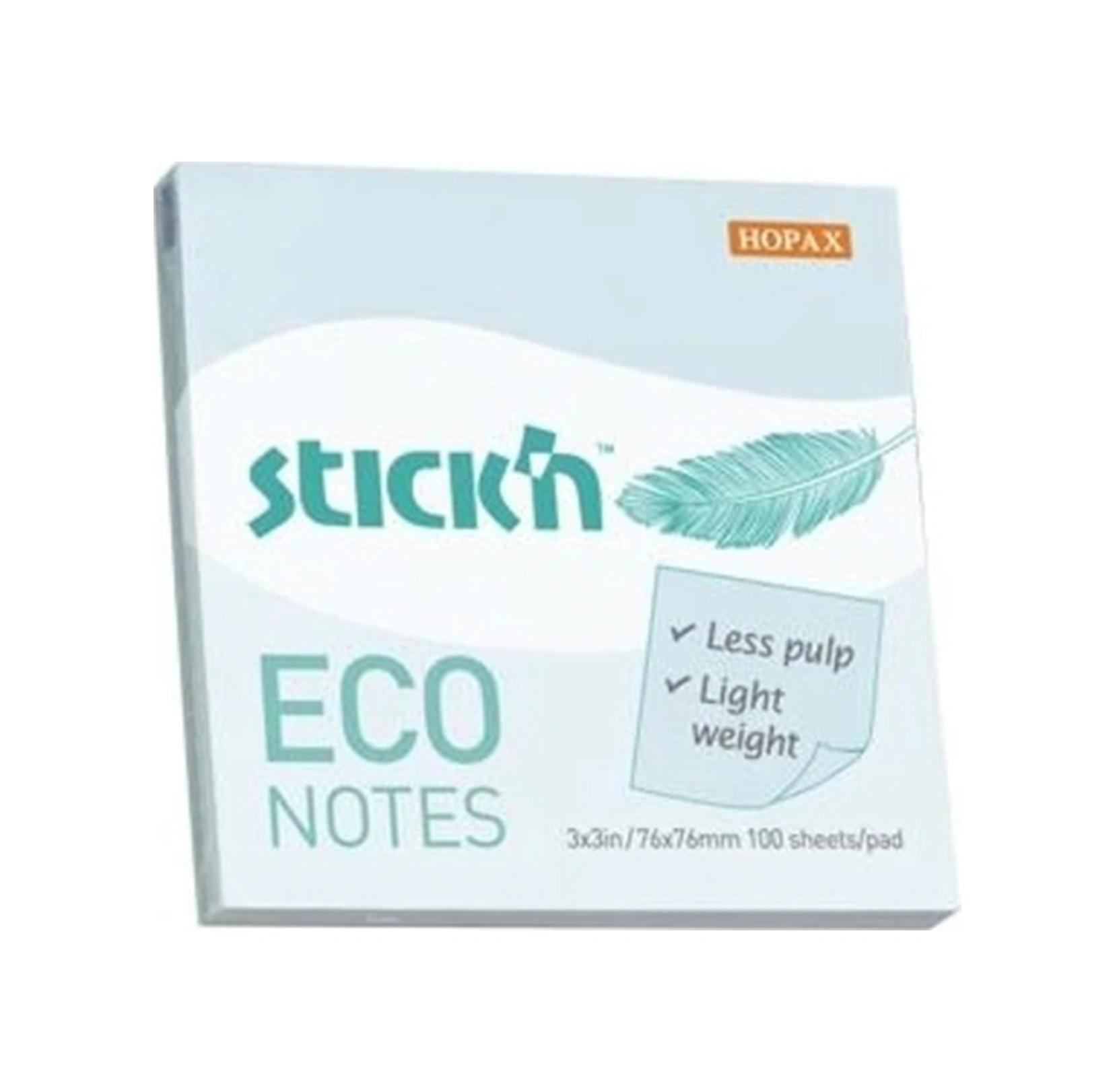 Stıckn Yapışkanlı Not Kağıdı 100 Yp 76x76 Eco Notes Pastel Mavi He21747 - 12'li Paket