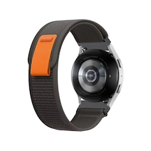 Forzacase Samsung Galaxy Uyumlu Watch3 45mm İçin Cırtlı Hasır Kumaş Kordon Kayış - Fc153 Siyah