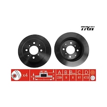 Honda Jazz Arka Fren Diski 239 mm Çap 2002-2008 Trw