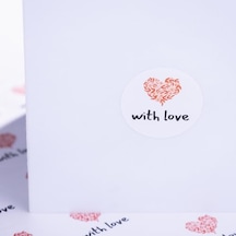 With Love, Yazılı Sticker Seti, 700 Adet Abanoz