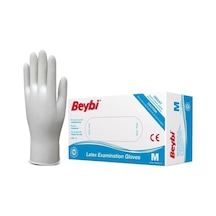 Beybi Lateks Pudralı M Medium Beden Muayene Eldiveni 100 Lü Paket