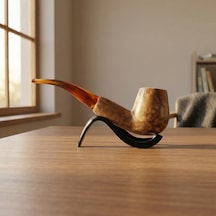 El Oyması Lületaşı Pipo Blok Meerschaum Klasik Billiard Model, 9mm Filtre Uyumlu Koleksiyonluk