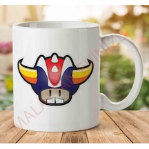 Super Mario Mushroom Grendizer Iki Tarafı Baskılı Kupa Bardak Çok Renkli