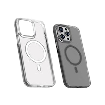Apple Uyumlu iPhone 15 Pro Uzrm Wireless Şarj Özellikli Şeffaf Efsane Kılıf-renksiz Renksiz