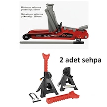 Friko 2.5 Ton Düşük Profil Hidrolik Kriko 3 Ton Sehpa Set