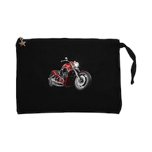 Chopper Cruiser Siyah Clutch Astarlı Cüzdan / El Çantası Siyah
