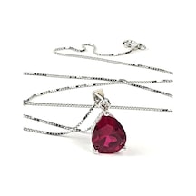 Sky Diamond Red Creative Rubies 925 Ayar Gümüş Damla Kolye Sky Diamond Red Creative Rubies 925 Ayar Gümüş Damla Kolye