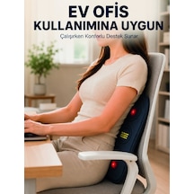 Bel Destek Minderi Isıtmalı Masaj Özellikli Günlük Kullanım Sarı
