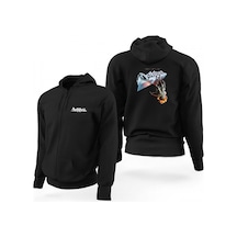 Dokken Tooth And Nail Siyah Fermuarlı Limited Edition Kapşonlu Sweatshirt Siyah