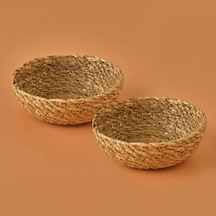 Bella Maison Carmen Hasır Sepet 2'li Naturel 15 x 4 CM