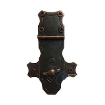 Dekoratif Anahtarlı Sandık Askısı - 40x65mm, Oksit, 100 Adet Belirtilmemis