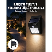 Solar Led Lamba Bahçe, Veranda, Merdiven Işığı, Otomatik Aç-kapa Sensörlü Yeni Nesil