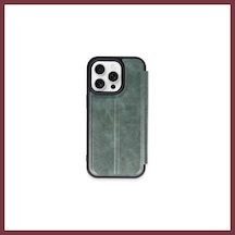 Storeşahin Apple İphone 15 Pro Max Uyumlu Kılıf Flip Cover - Koyu Yeşil Shn0720