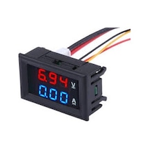 0-100v Dc 10a Dijital Voltmetre Ampermetre Kırımızı / Mavi