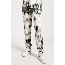 JAHR MARC Gri Batik Yıkamalı Oversize Kadın Jogger - L Gri