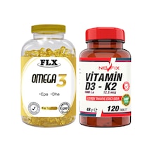 Omega 3 Balık Yağı 90 Softgel & Nevfix Vitamin D3-k2 120 Tablet