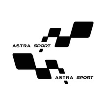 2 Adet Astra Sport Sticker - Opel Sticker - Kapı Altı Sticker - 30cm X 12cm - Siyah