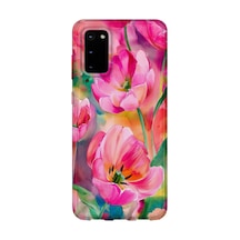 Samsung Galaxy S20 Uyumlu Baskılı Şeffaf Telefon Kılıfı Koleksiyon: Pastelbloom Soft Series 10