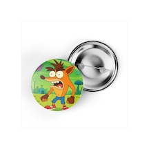 Crash Bandicoot - 44 Mm İğneli Çanta Rozeti - 5 Adet Diğer