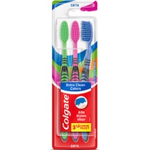 4 Adet Colgate Diş Fırçası Extra Clean Colors 3'lü
