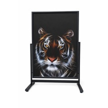 B2 50x70 Cm Siyah Çift Iki Taraflı Kısa Ayak Alüminyum Reklam Poster Kaldırım Pano