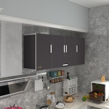 Kenzlife hazır mutfak acus22 gri 060*150*22 mutfak banyo dolabı kapaklı raflı