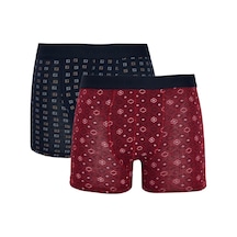 Tudors Erkek 2'Li Pamuk Likralı Esnek Kumaş Boxer-31684-Multi